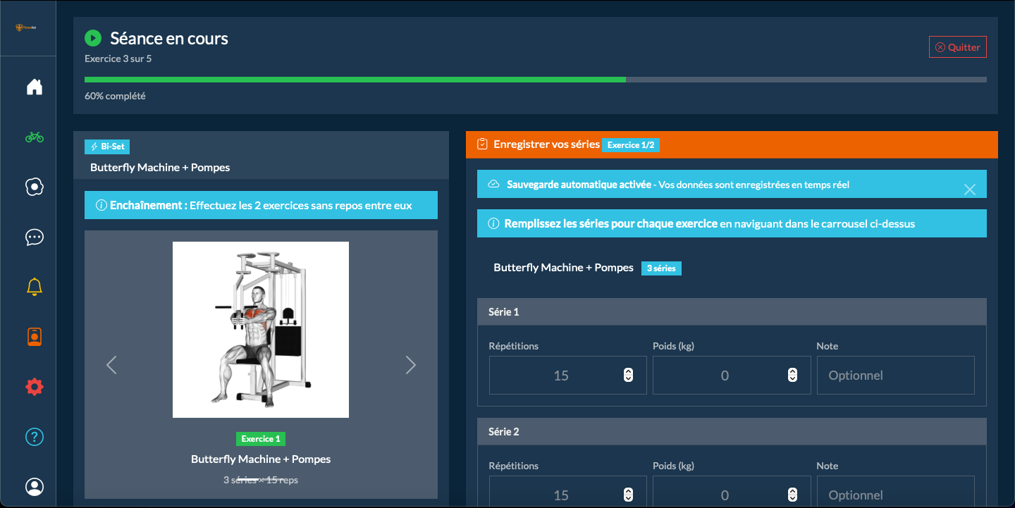 Suivi Séance en Cours Sportif 1